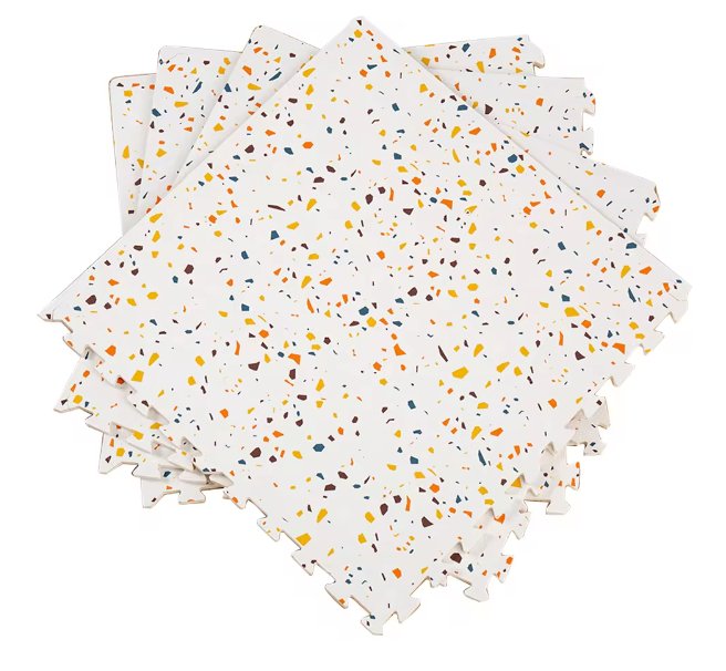 Tapis d'éveil et jeu en Puzzle haute de gamme - Terrazzo - 120 x 180 cm